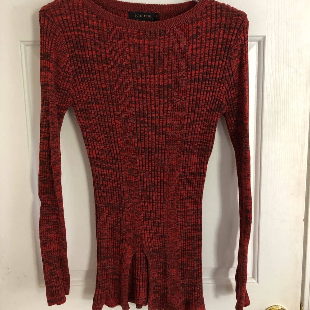Red and Black Love Tree/Forever 21 Long Sweater
